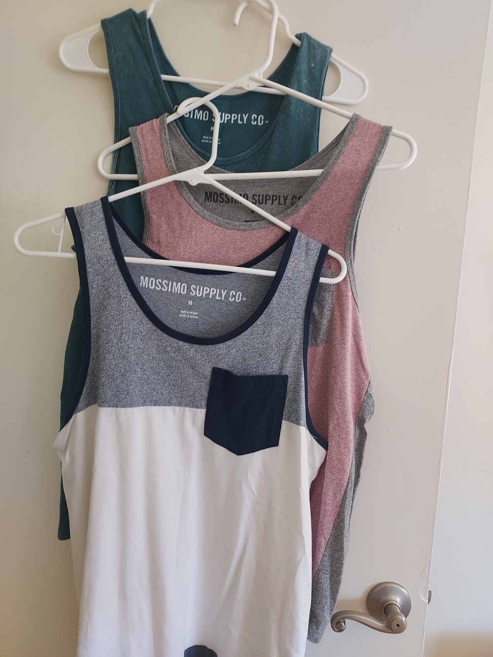 3 Mossimo Supply Co. Men's Colorblock Tank Tops -size Medium
